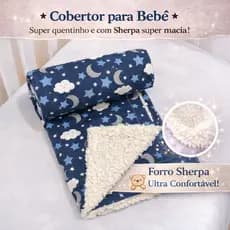 Cobertor de Sherpa Estampado para bebê macio para inverno