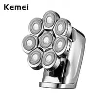 Kemei 8 Cabeças Barbeador Elétrico 8D Homens Barba Rotativa Recarregável À Prova D'água Mini Máquina De Barbear Portátil Seco Úmido Para Careca