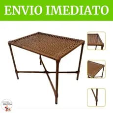 MESINHA DE CENTRO MESA JUNCO FIBRA SINTETICA JARDIM QUINTAL GOURMET