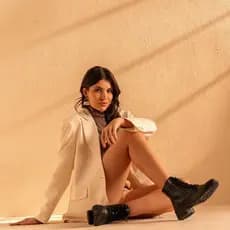 Bota Coturno Casual Feminino Salto Baixo Com Zíper Lateral Leve Macio