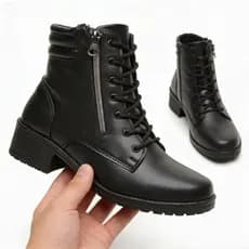 Bota Coturno Feminino Casual Salto baixo Macio Confortável Leve Inverno Rodeio