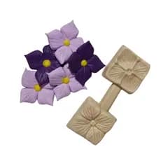 Molde de Silicone Frisador de Flor 4 Pétalas| Para Artesanato Biscuit | Cód 1453