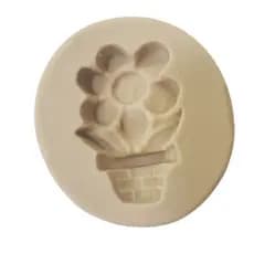 Molde de Silicone Vasinho de Flor -  Cód 070