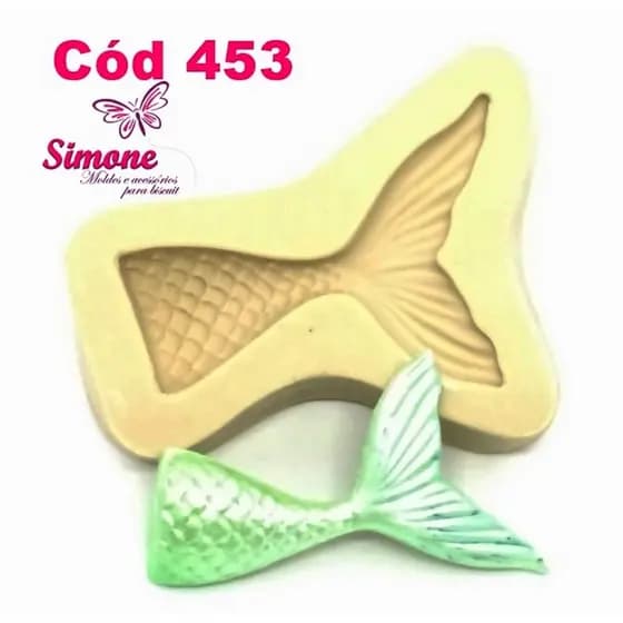 Molde de Silicone Cauda de Sereia P| Para Artesanato Biscuit | Cód 453