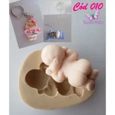 Molde de Silicone - Bebê Bumbum Peladinho | Para Artesanato Biscuit | Cód 010