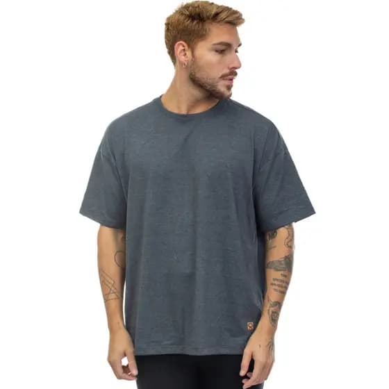 Camiseta Masculina Oversized Manga Curta em Malha Ecológica