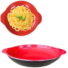 Prato Tigela em Melamina Japonesa Infantil Preto e Vermelho