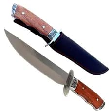 Faca caça pesca churras cabo de madeira e metal MK 06 1242 Gorillaz Import