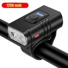 Farol Bike Light compacto 2 LEDs 6 Funções Recarregável USB a prova d'agua JWS