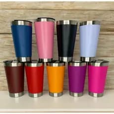 Copo termico 473ml com tampa e abridor copo térmico