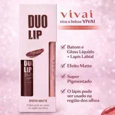 DUO LIP VIVAI – BATOM LÍQUIDO + LÁPIS LABIAL