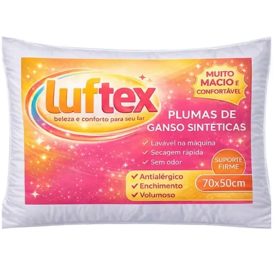 Travesseiro Pluma de Ganso Para Cama Confortável Aconchegante