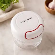 Mini Processador Manual de Alimentos 170ml Tomate SRQ-022 – Compacto, Prático e Multifuncional