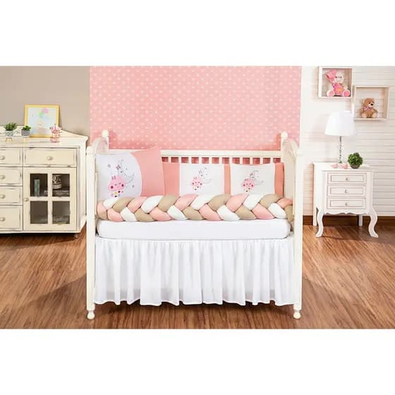 Kit Bebe Para Berço Completo 6 Peças Algodão Conforto
