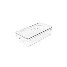 Organizador de Armário Clear com Tampa 30X15X7 cm Natural Ou