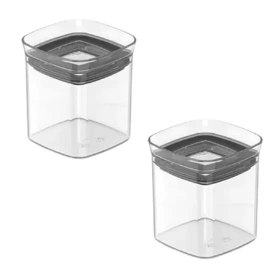 Kit C/2 Potes Mantimentos Herméticos Block Organizador Casa Cozinha Armário Dispensa Ou