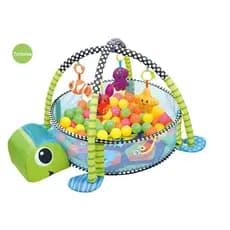 Tapete Cercadinho de Atividades Infantil com Piscina de Bolinhas - Tartaruga Educativo