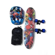 Skate infatil Radical Homem Aranha C/ Kit Segurança