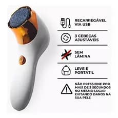 Lixador Pé Elétrico Removedor Esfoliador Elétrico Para Pés Lixa Elimina Calos Portátil USB