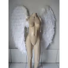 fantasias asas de anjo brancas.