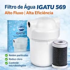 Filtro de Agua Bebedouro Industrial Carvão Ativado Frisbel Karina Externo 120 Litros P/Hr Igatu 569