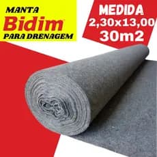 Manta Geotextil Bidim Original Drenagem 30Mts 2,30x13,00 Para Vasos Jardineiras Jardim
