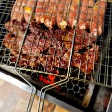 Grelha Dupla para Churrasco 39 x 30 cm – Ideal para Carnes, Frango e Peixes