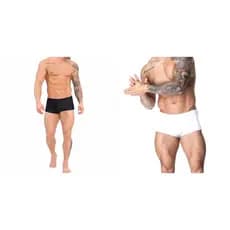 sunga boxer branca e preta  kit 2 sungas uv.line 50+ praia masculina natação verão