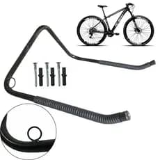 Suporte De Parede Para 1 Bicicleta Horizontal E Local Para Cadeado