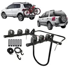 Transbike Suporte Para 3 Bikes Estepe Para Ecosport Crossfox Troller Defender Gran Vitara Universal