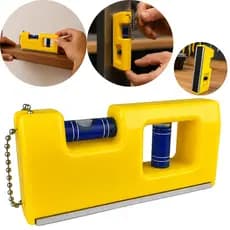 Nível Mini Magnético 2 Bolhas De Bolso Precisão Chaveiro 10cm Com Base de Ímã