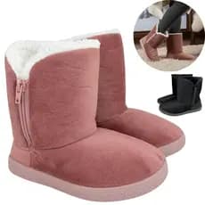 Bota Pantufa Feminina Peluciada Polar Confortável Antiderrapante Premium