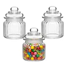Pote De Vidro  600ml Porta Mantimento Café Açúcar Bala Tampa Hermético