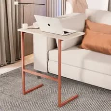 Mesa Lateral Thor Apoio Multiuso Notebook Sala Quarto  Home Office Escrivaninha Pés de Ferro Cores