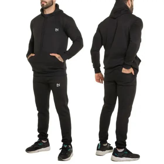 Conjunto de Moletom Masculino Canguru Com Capuz