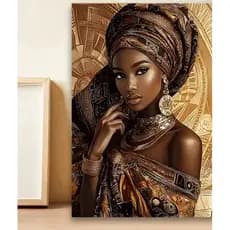 Quadros Decorativos Mulher Africana Luxo e Ancestralidade Vários Modelos 1 Peça