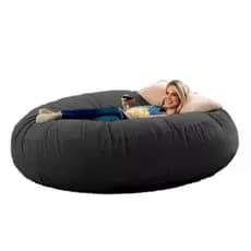 Puff Gigante Premium Redondo 120x20 Com Enchimento 5 kg Sala Escritorio