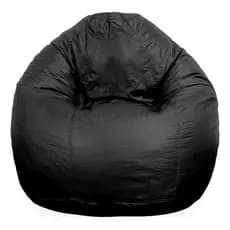 Puff Sparky Com Enchimento Modelo Pêra Oia Decor Cor Preto Premium Sala Escritório