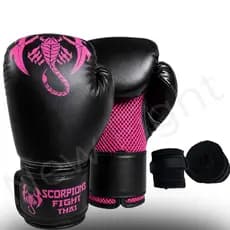 Luva Muay Thai  Boxe Kickboxing e Bandagem Treino Sparring Kit