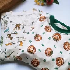 Pijama Infantil Masculino em Malha 100% Algodão Fio 30 Penteado Estampado
