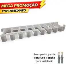 Suporte Pratico Organizador Mangueira e Vassoura Multiuso Resistente KIT completo c parafuso e bucha