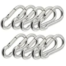 Mosquetão Oval Suporta 350kg Academia Vasos Balanço Rede de descanso