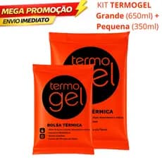 Kit Termogel Bolsa Térmica Pequena 350ml + Grande 650ml Compressa Quente Fria 2 Unidades