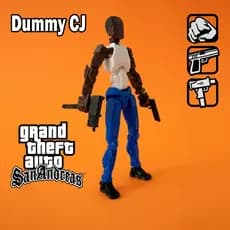 Boneco Articulado CJ GTA San Andreas Dummy 13 com Acessórios e Articulações Móveis