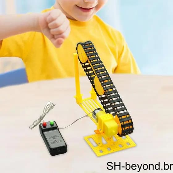 Brinquedo De Correia Transportadora De Experimento Científico DIY Divertido E Educacional Para Crianças Promove Transmis