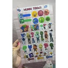 Cartela de adesivo Mundo Torajo-stickers
