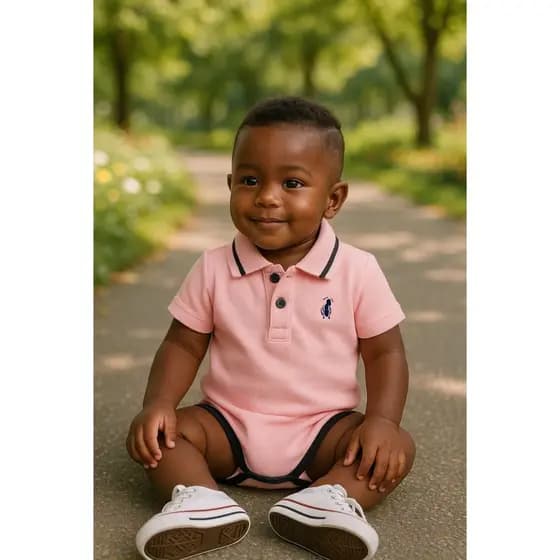 Camisa Polo ou Body Infantil Rosa Amor