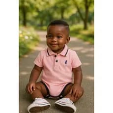 Camisa Polo ou Body Infantil Rosa Amor