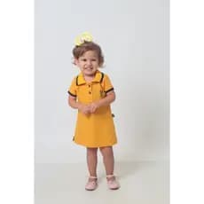 Vestido Polo Infantil Mostarda