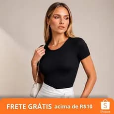 Body Feminino Manga Curta Modelador Blogueira Básico Tendência Casual Suplex Verão bori collant maio